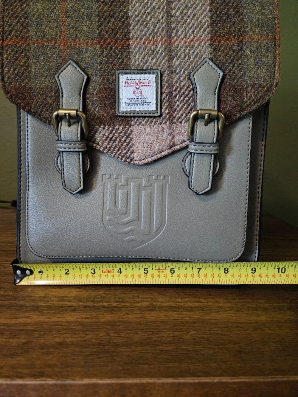 NWOT Harris Tweed & Leather Scottish The Calton mini Backpack in Chestnut - Picture 11 of 11